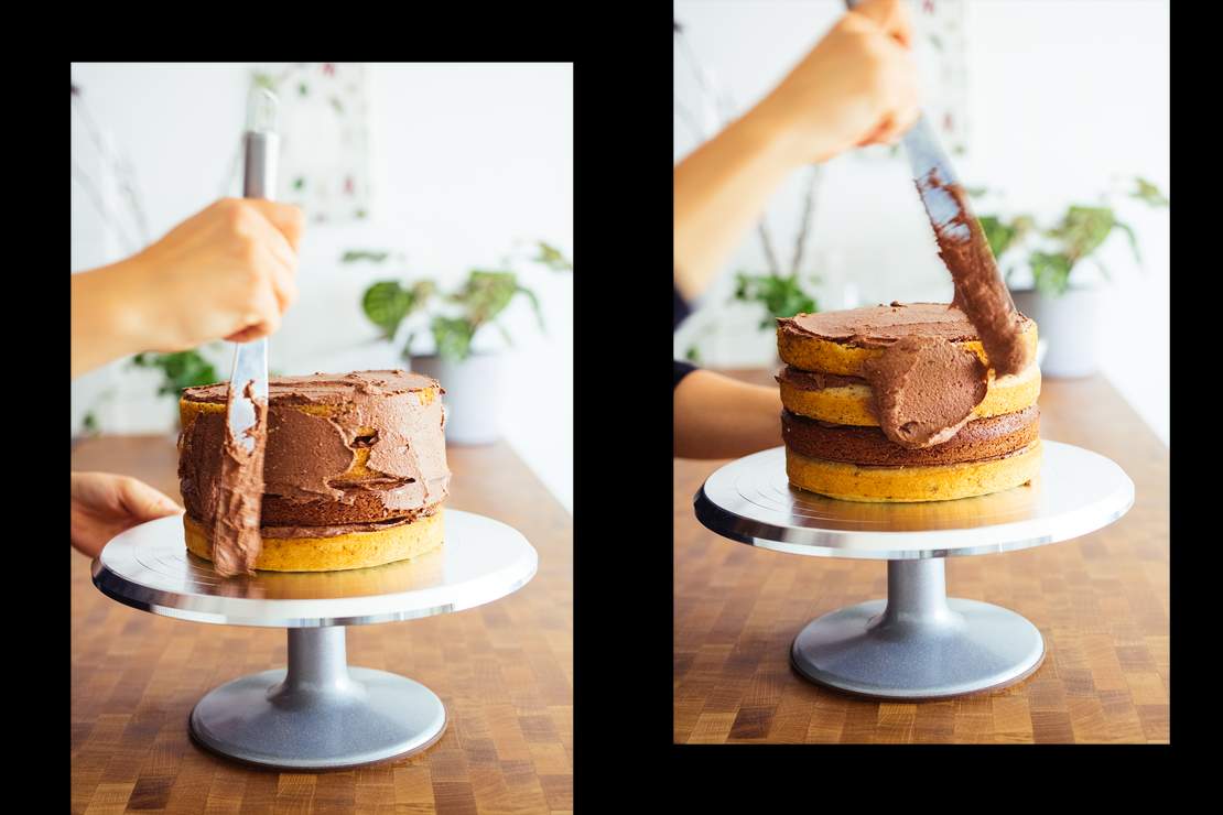 R516 Vegane Torte mit 4 verschiedenen Böden