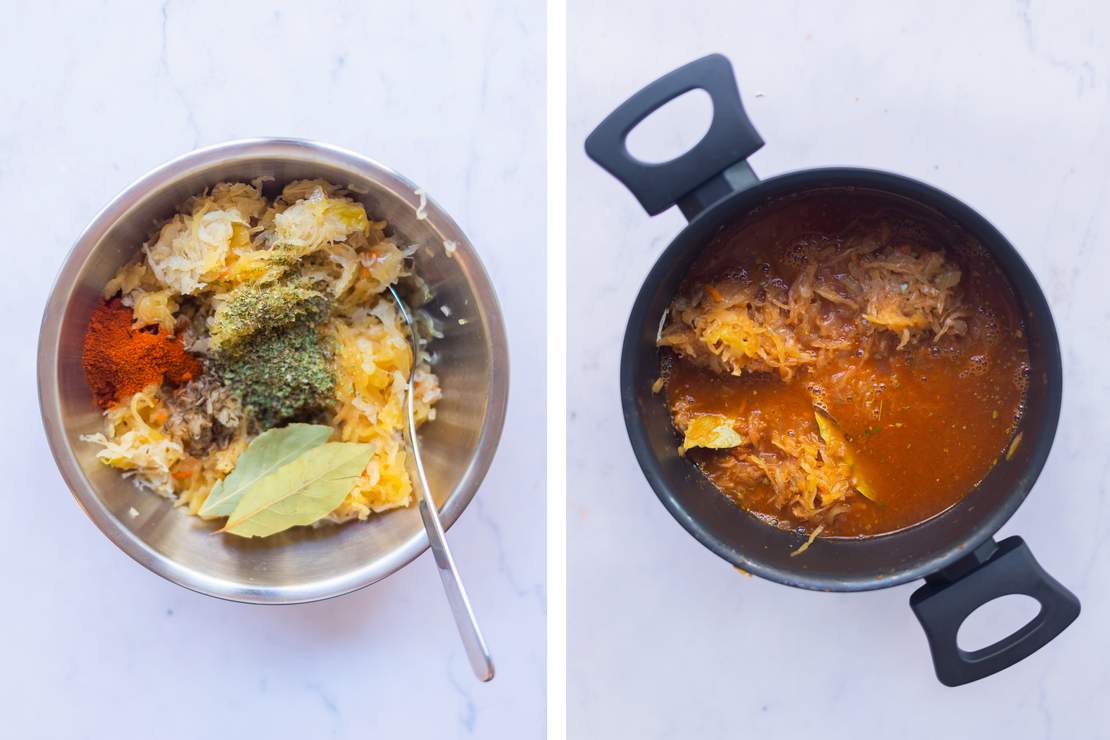 R699 Vegane Böhmische Knödel mit Szegediner Gulasch