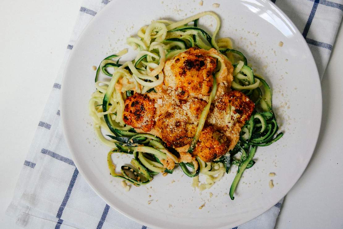 R85 Zoodles with cashew sauce