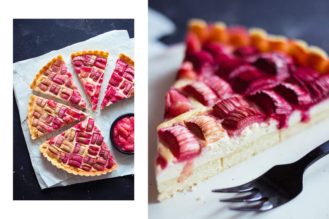 R501 Vegan, simple Rhubarb Tart