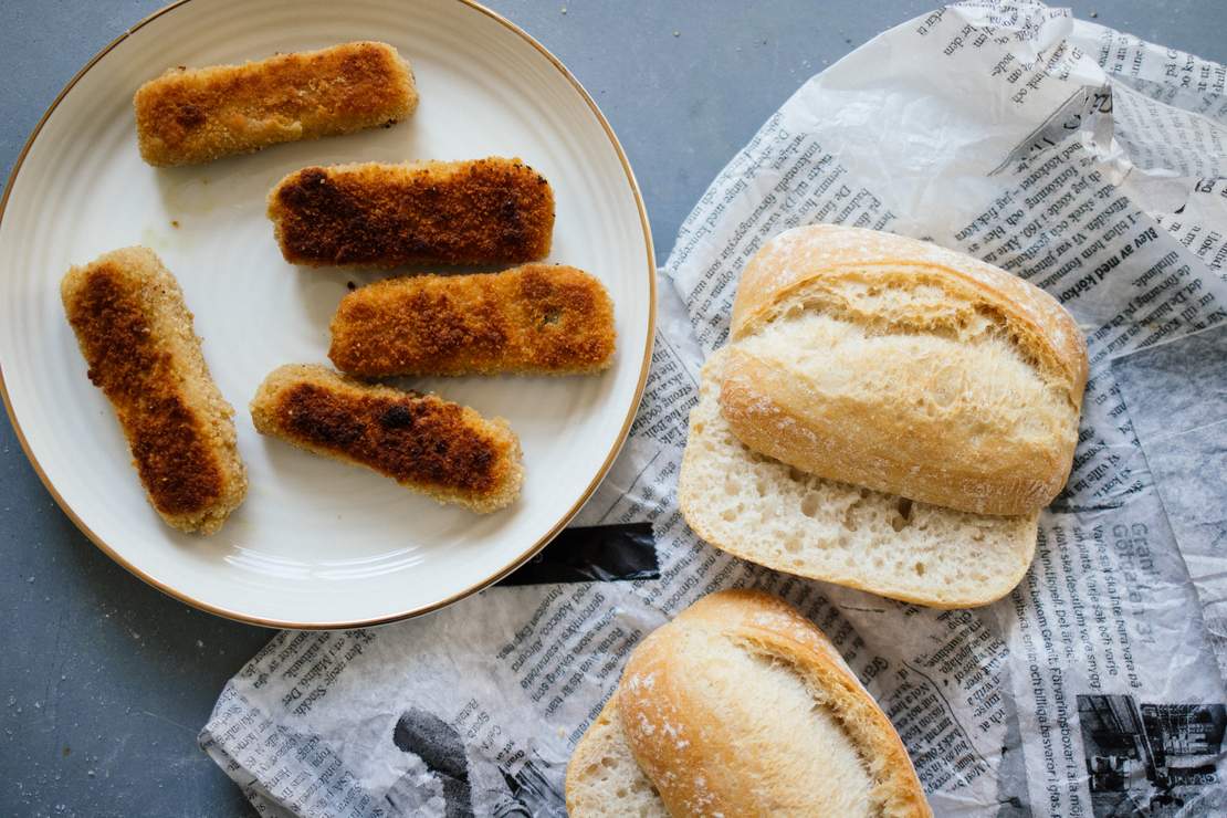 R295 Veganes Fischbrötchen mit selbstgemachten Fischstäbchen