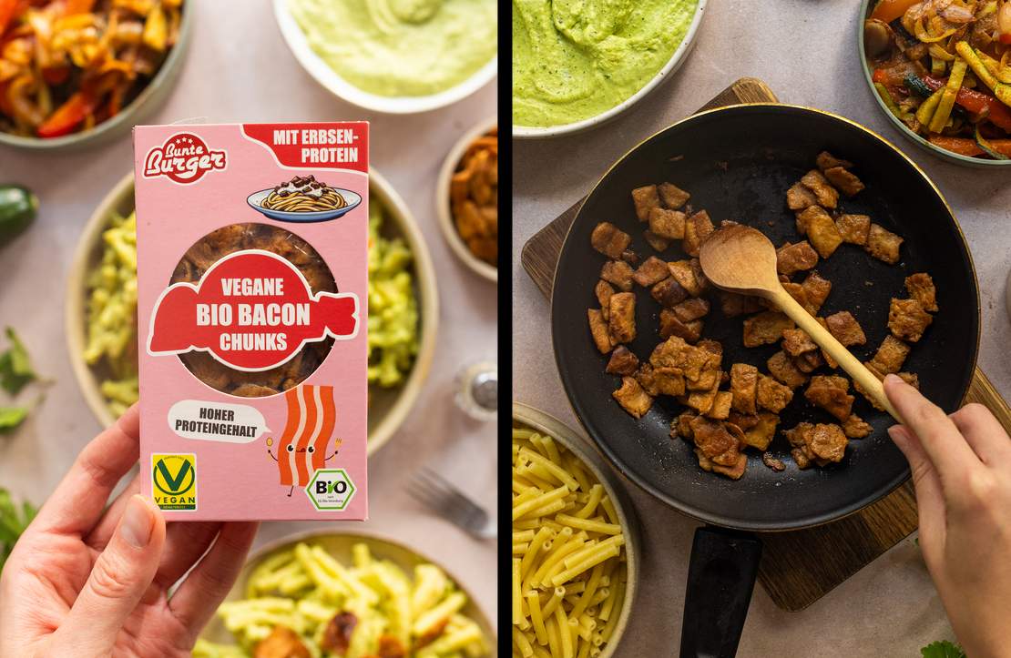 R969 – Bunte Burger – Vegan Summery Mac ‘n’ Cheese with Bacon