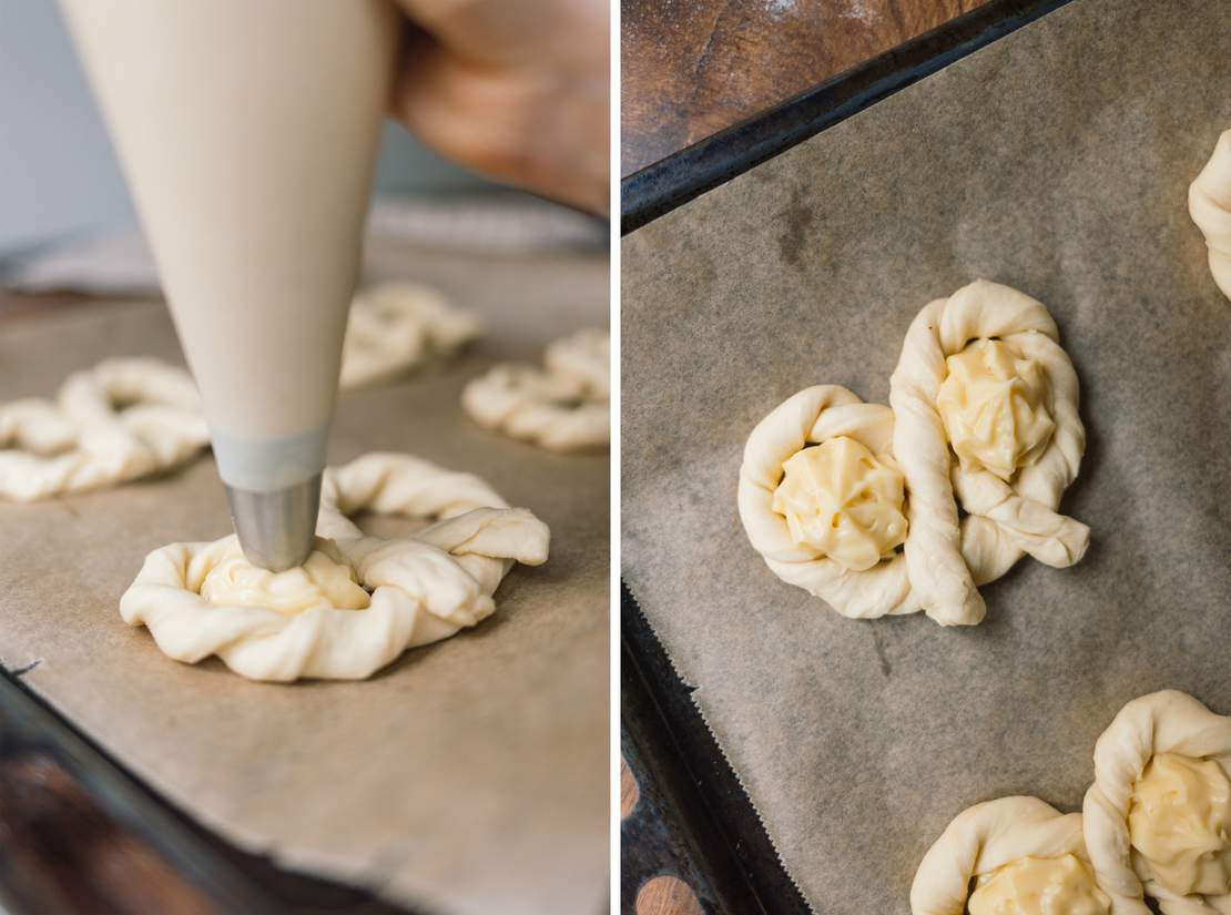 R811 Vegan German Pudding Pretzel (Custard-Filled Pastry)