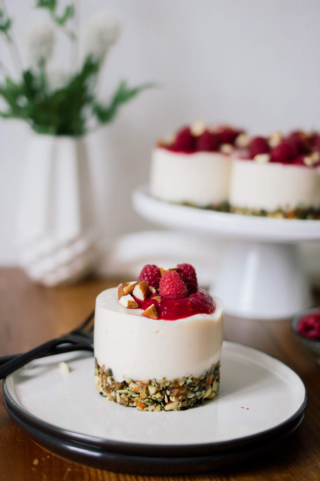 R285 Vegan No-Bake Raspberry Yogurt Cakes