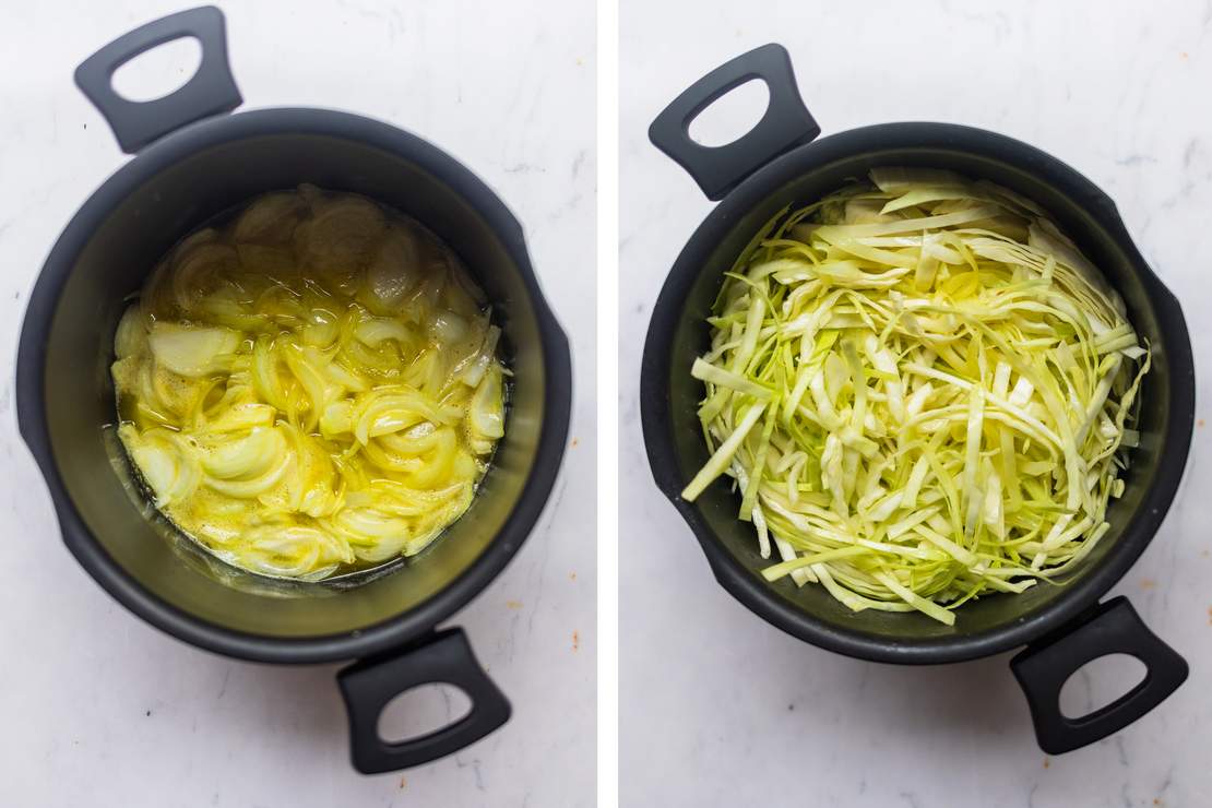 R704 Vegane Kraut-Zwiebel-Nudeln