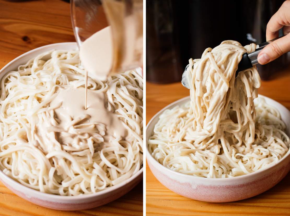 R663 Vegan Sesame Udon Noodles with Spicy Soy Mince