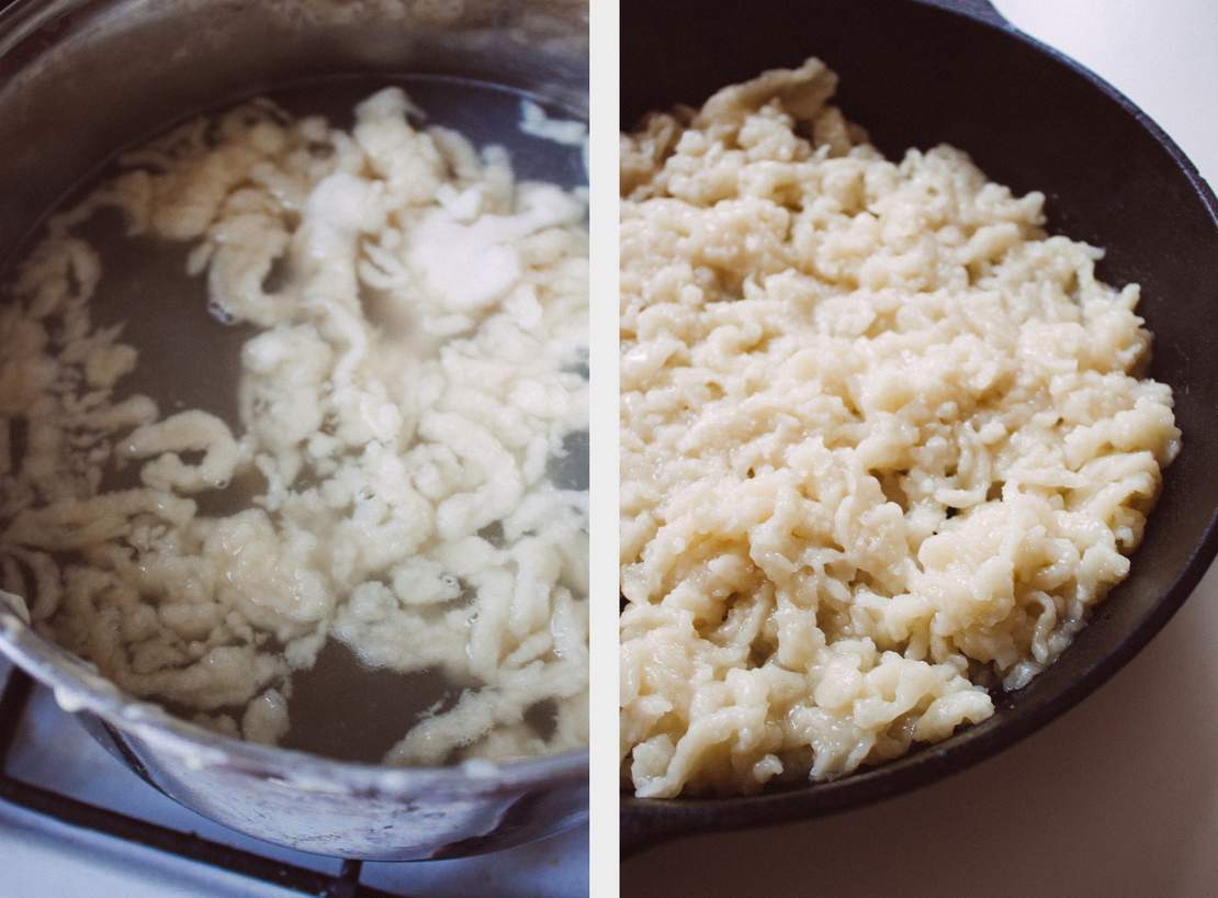 R185 Vegan cheese spaetzle