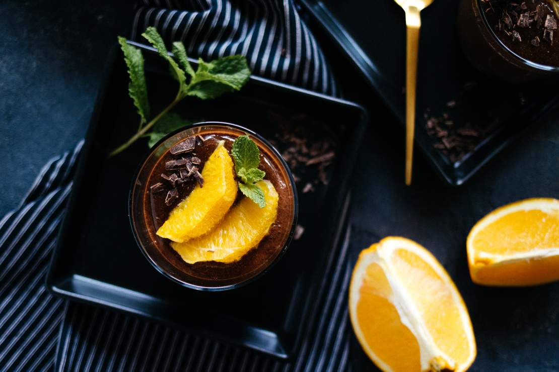R111 Vegan Gingerbread Mousse with Caramelized Oranges