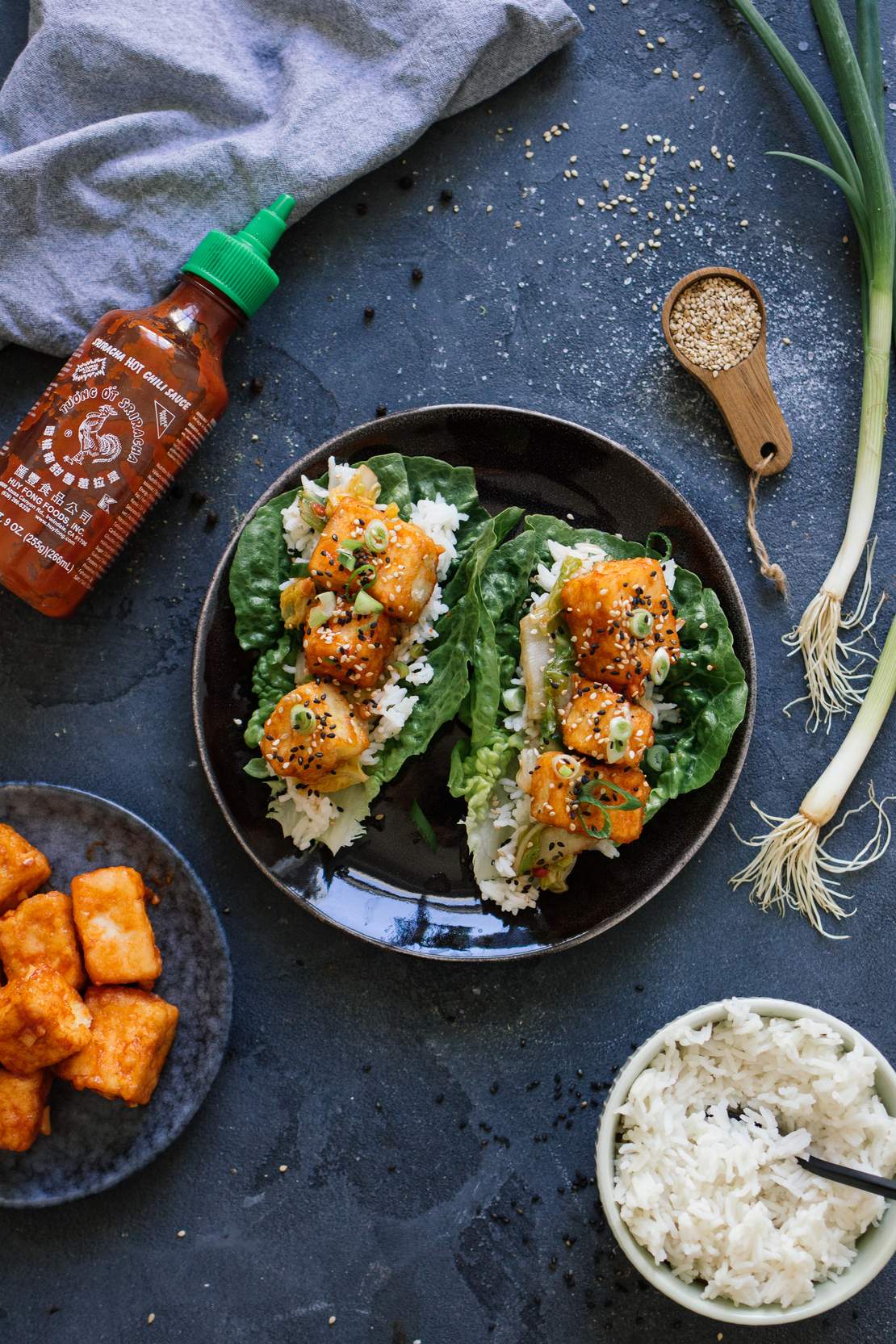 R274 Korean tacos with kimchi & gochujang tofu