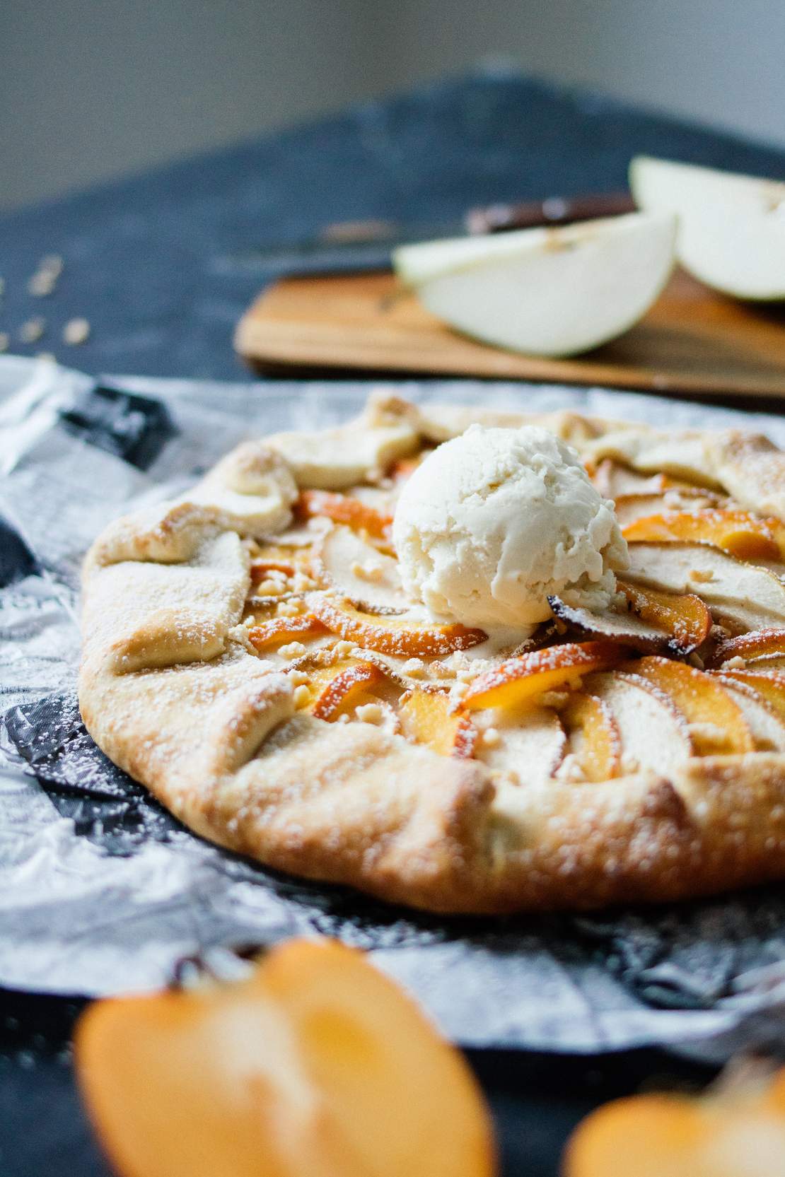 R353 Vegan galette with pear & persimmon
