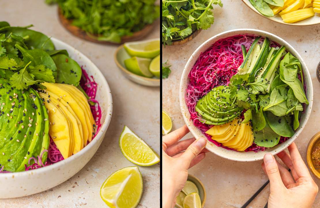 R317 Pinker Glasnudelsalat