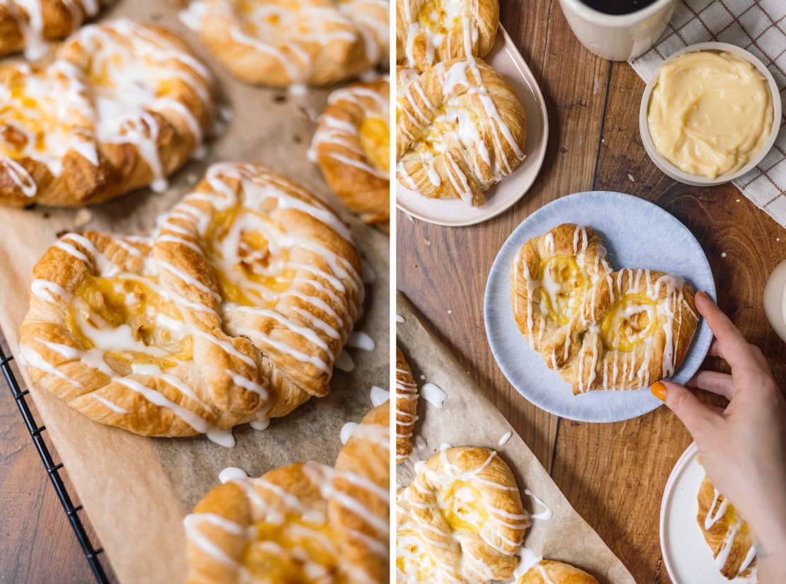 R811 Vegan German Pudding Pretzel (Custard-Filled Pastry)