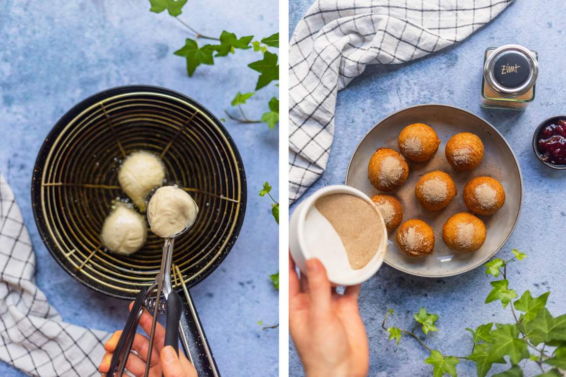 R135 vegan curd doughnuts