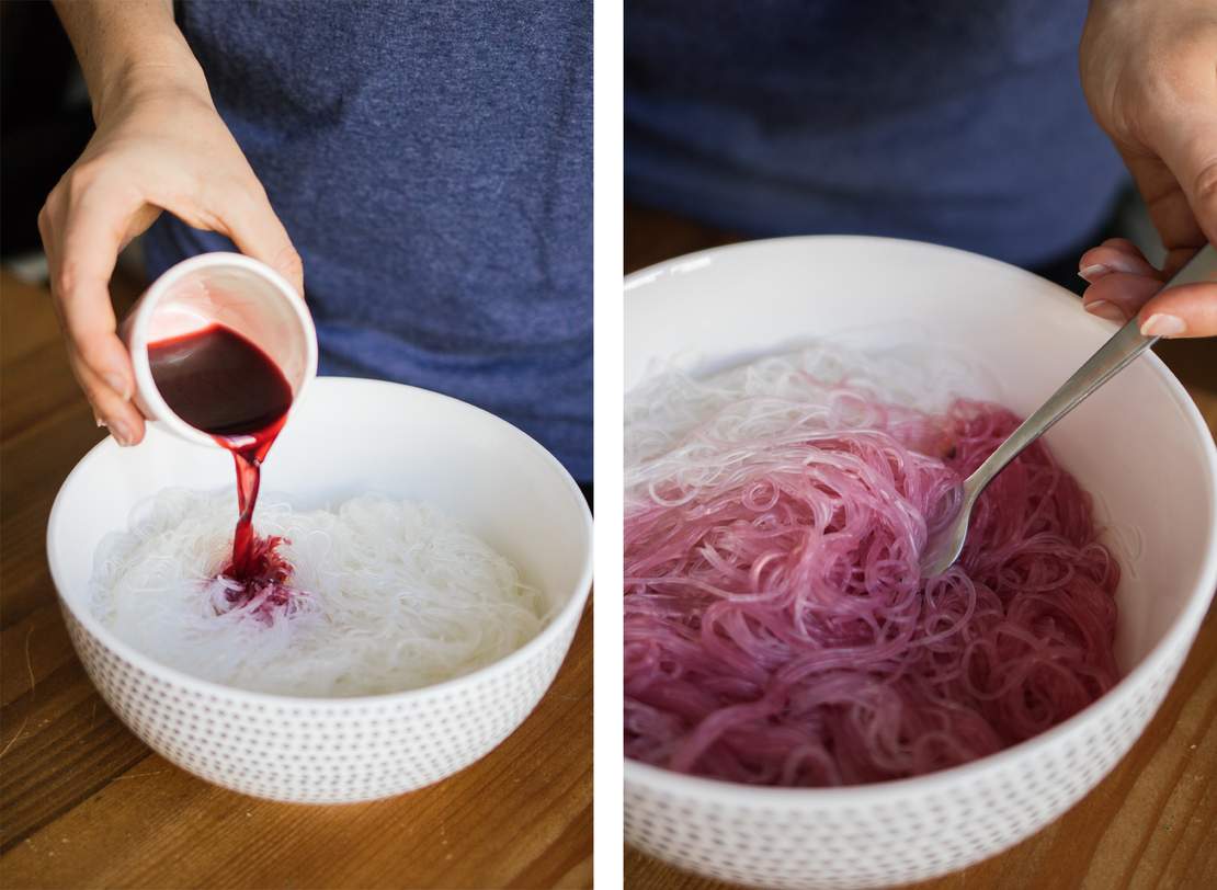 R317 Pink glass noodle salad