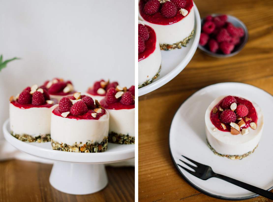 R285 Vegan No-Bake Raspberry Yogurt Cakes