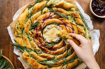 Puff Pastry Swirl with Plant-Based Baked Camembert