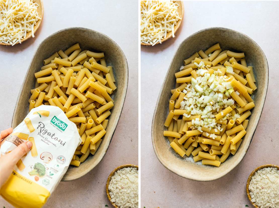 R880 Vegan One-Pot Pesto Pasta Bake with Crispy Cheesy Crust