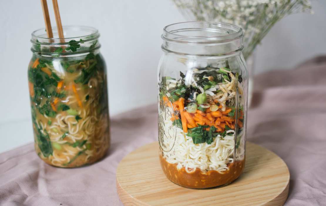 Mason Jar Instant Ramen Soup Recipe