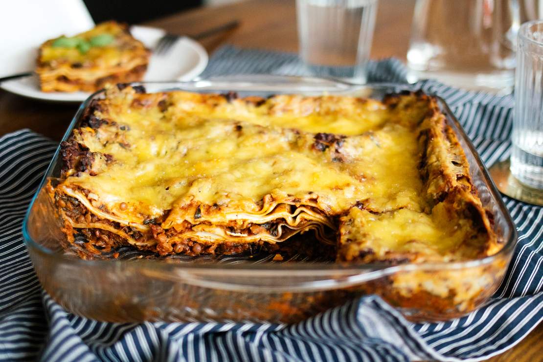 R436 Vegane Lasagne mit Linsen & Spinat (ohne Soja)