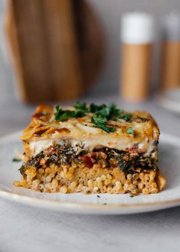 Vegan Pastitsio with Kale (Greek Baked Pasta with Mince)
