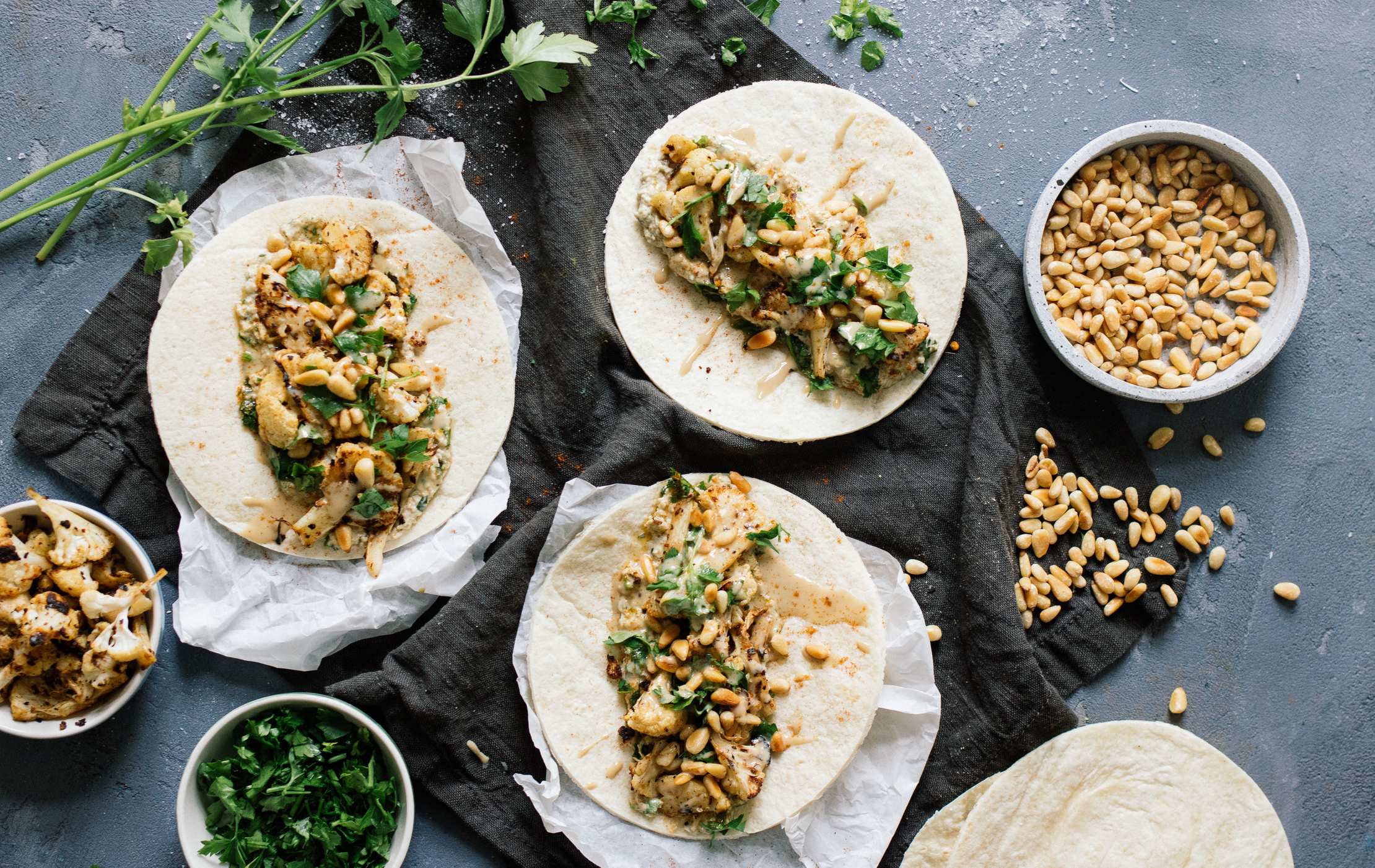 Arabian Taco With Baba Ganoush & Roasted Cauliflower - Zucker&jagdwurst