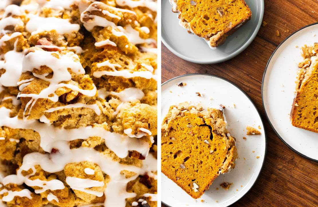 R845 Vegan Pumpkin Banana Bread with Crumbles