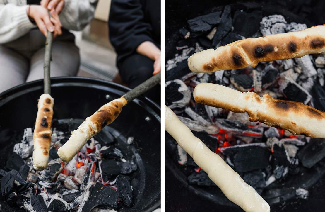 R815 Einfaches veganes Stockbrot