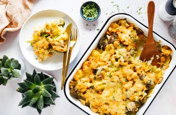 Creamy Vegan Potato Broccoli Casserole