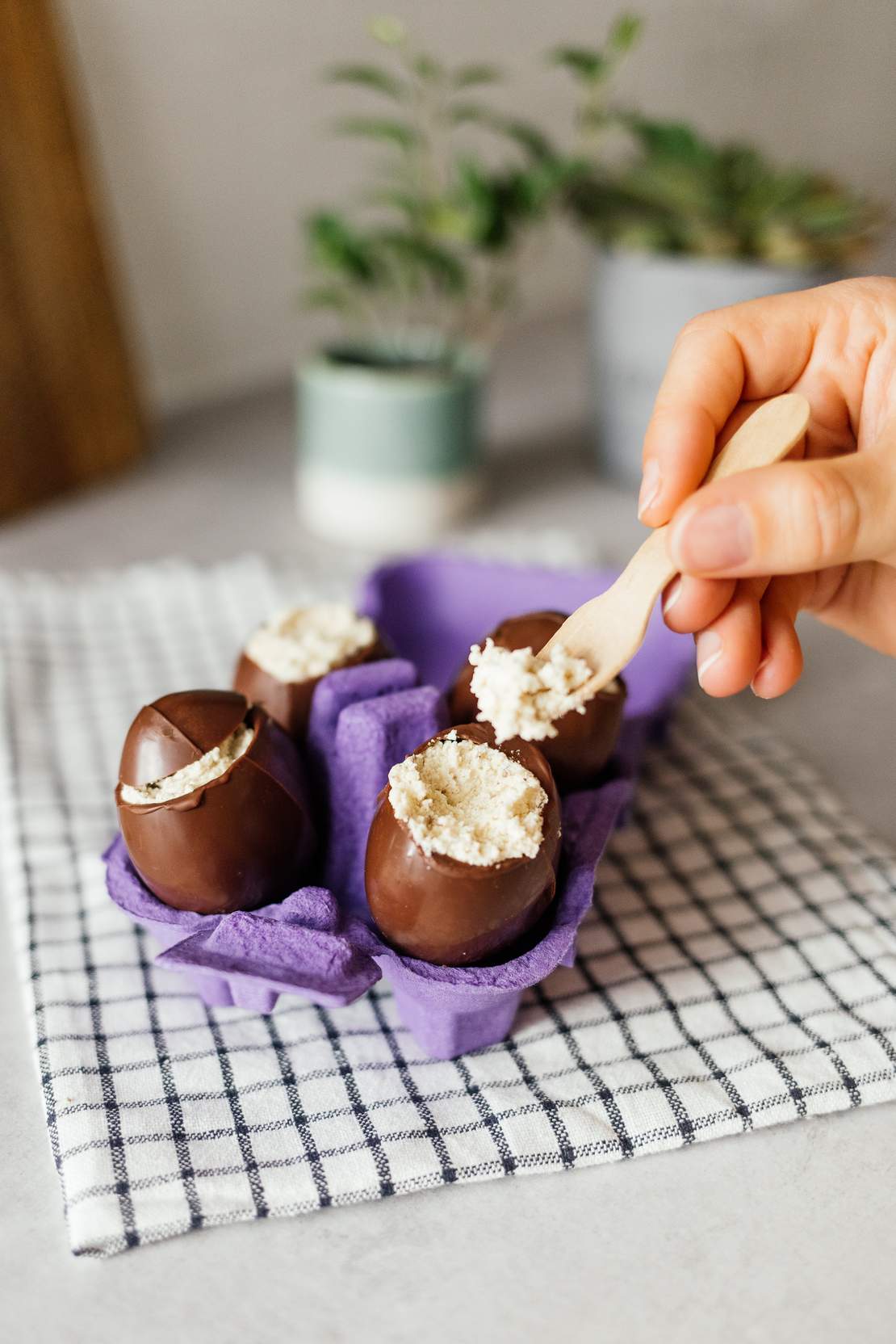 R738 Vegane selbstgemachte Löffeleier (wie von Milka)