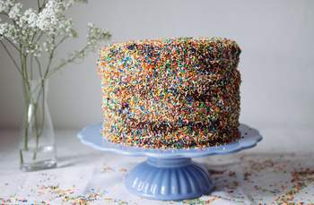 Vegan Chocolate Cake with Sprinkles
