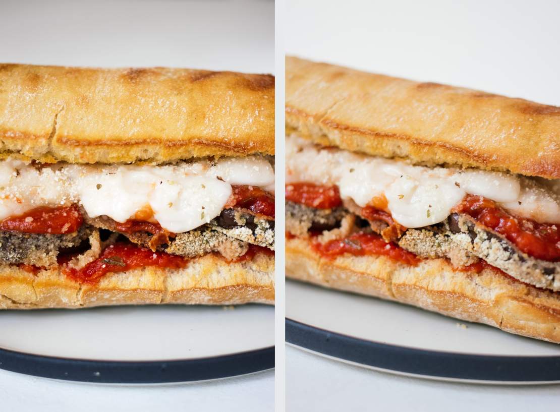 R433 Veganes Eggplant Parm Sandwich