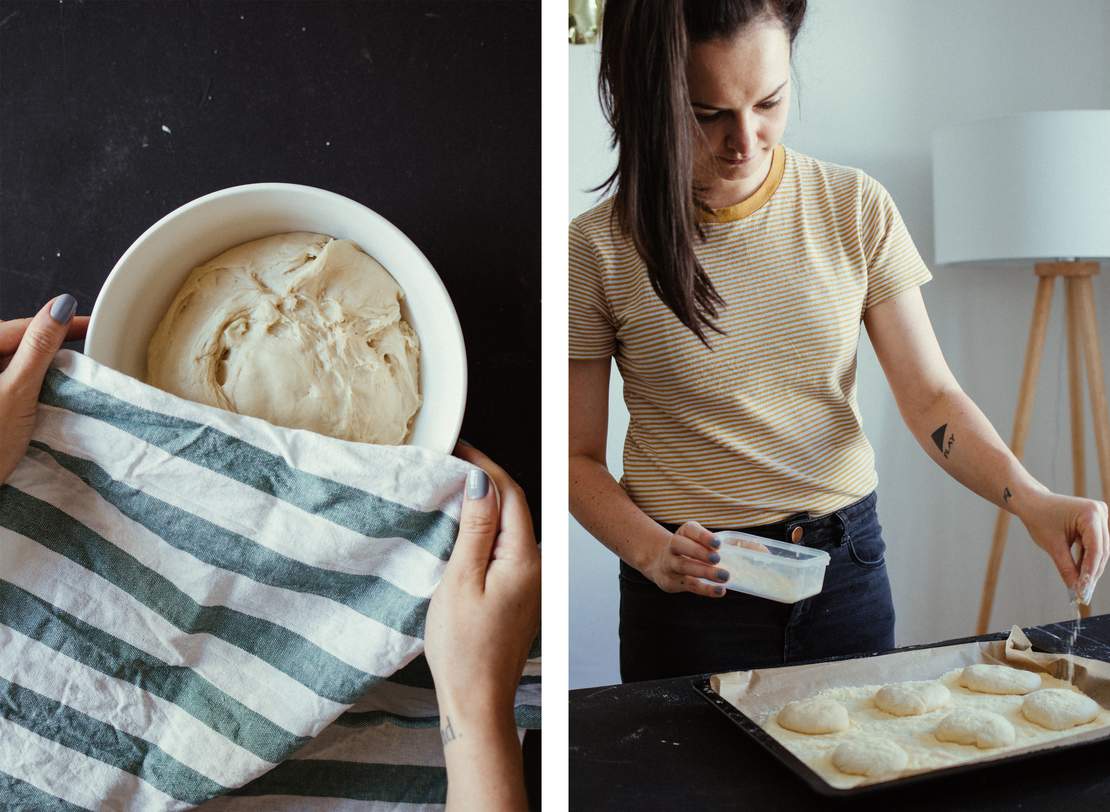 R253 English Muffins with vegan Lemon Curd