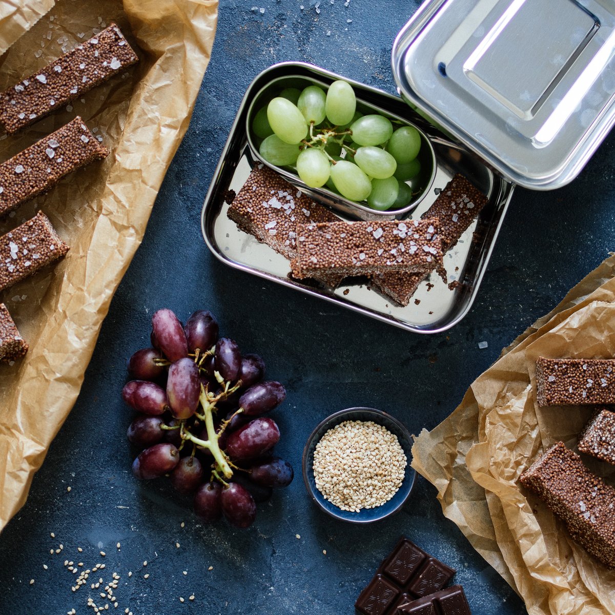 Vegane Tahin-Amaranth-Riegel