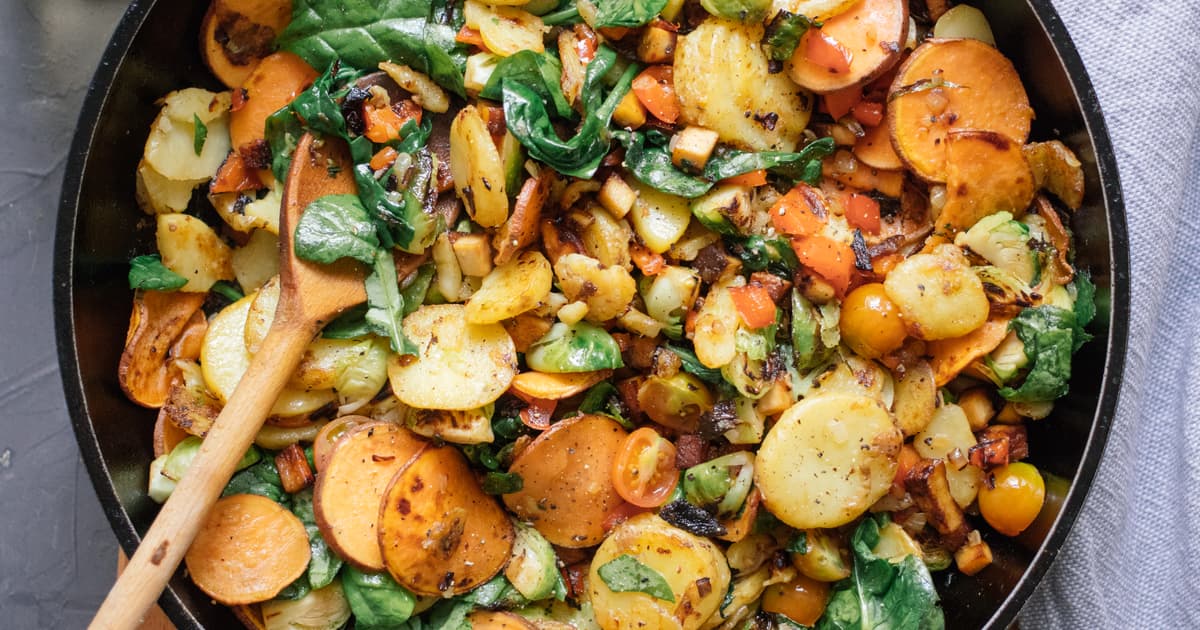 Vegan Pan Fried (Sweet) Potatoes with Vegetables | Recipe | Zucker&Jagdwurst