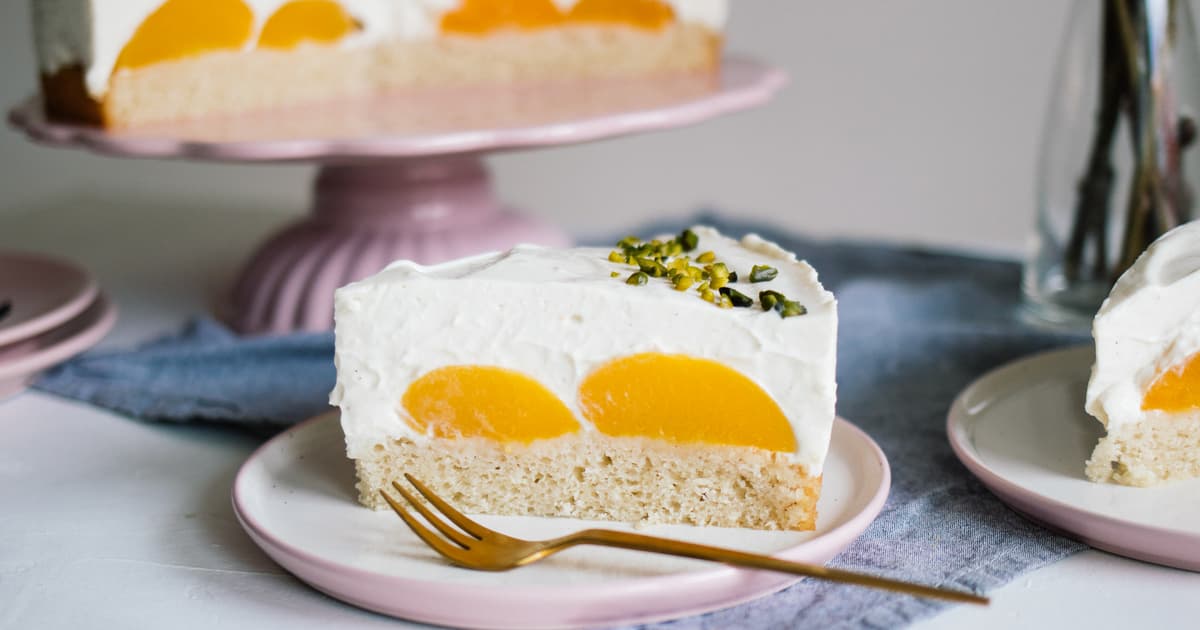 Vegan Peaches & Cream Cake | Vegan Recipe | Zucker&Jagdwurst