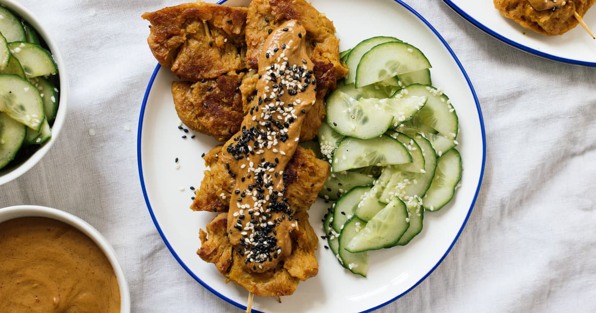 Vegan Satay Skewers with Peanut Sauce | Simple Recipe | Zucker&Jagdwurst
