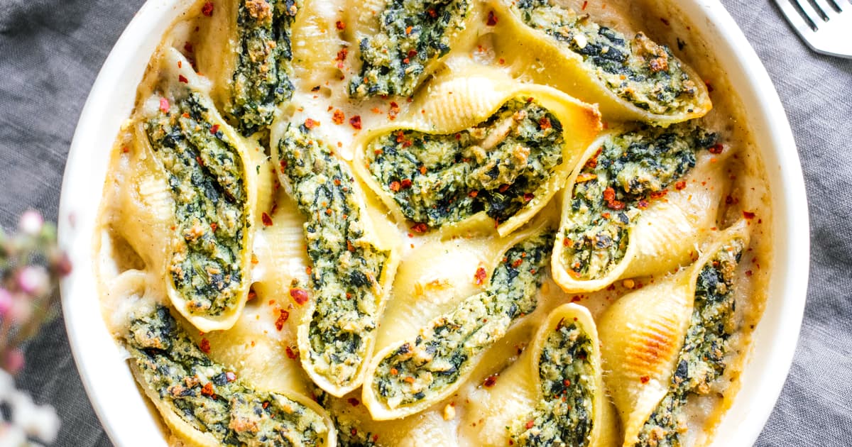 Vegan Stuffed Shells with Spinach and Cashews | Easy Recipe | Zucker&Jagdwurst