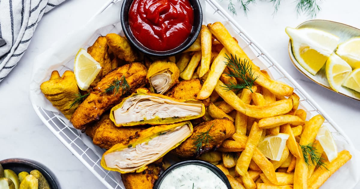 Vegan Fish and Chips made of banana blossom | Recipe no beer | Zucker&Jagdwurst