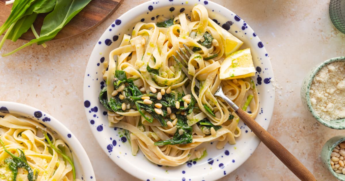 Quick Pasta with Wild Garlic and Lemon | Easy Recipe | Vegan | Zucker&Jagdwurst
