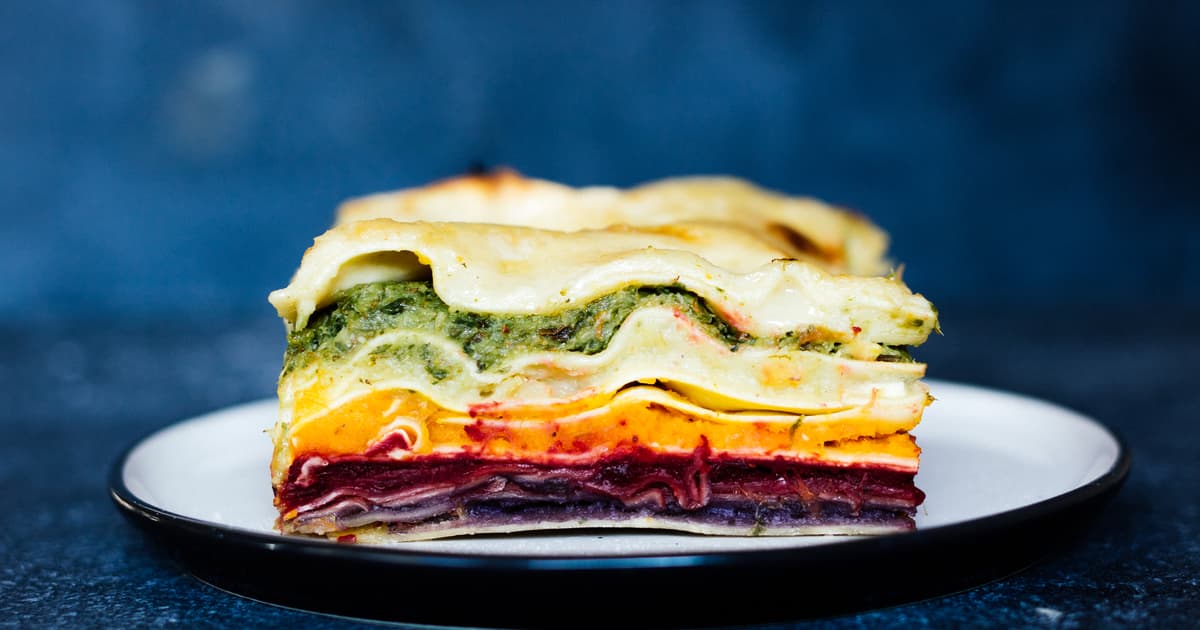 Vegan Rainbow Lasagne (veggie lasagna) | Einfaches Rezept | Zucker&Jagdwurst