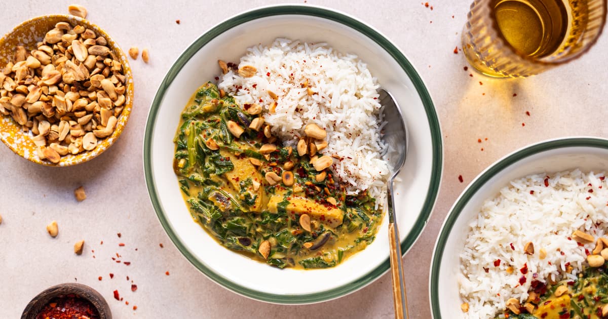 Vegan Peanut Chicken Curry with Rice | Recipe | Zucker&Jagdwurst