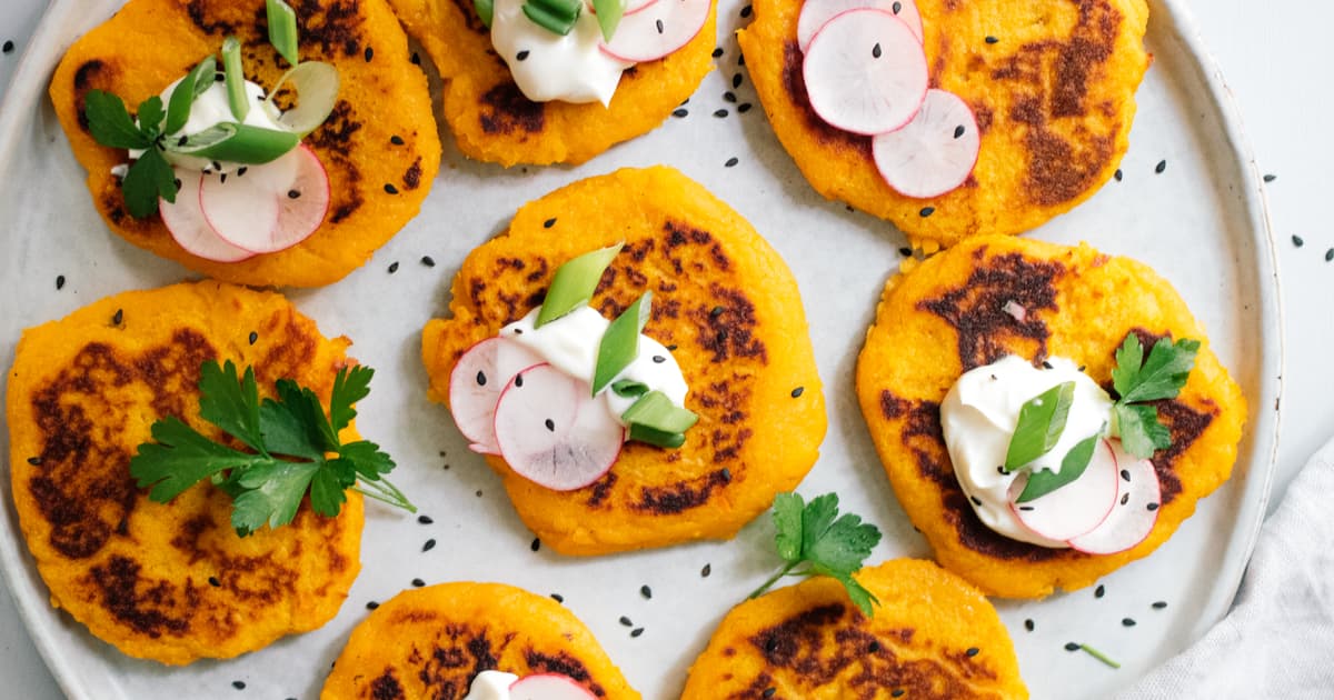 Vegan & Glutenfree Sweet Potato Pancakes with 3 Ingredients | Zucker&Jagdwurst