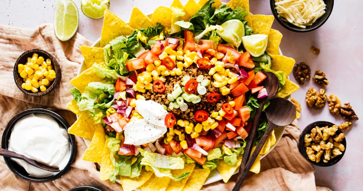 Vegan Taco Salad with Beef-Style Walnut "Meat" | Recipe | Zucker&Jagdwurst