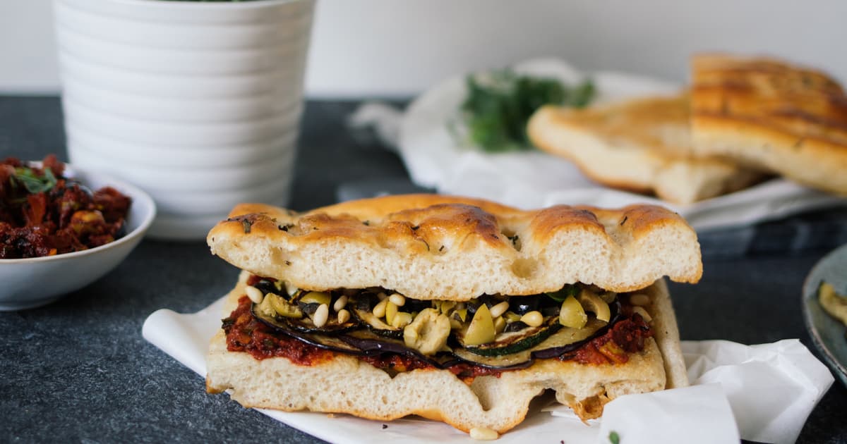 Vegan Focaccia Caponata Sandwich | Vegan Recipe | Zucker&Jagdwurst