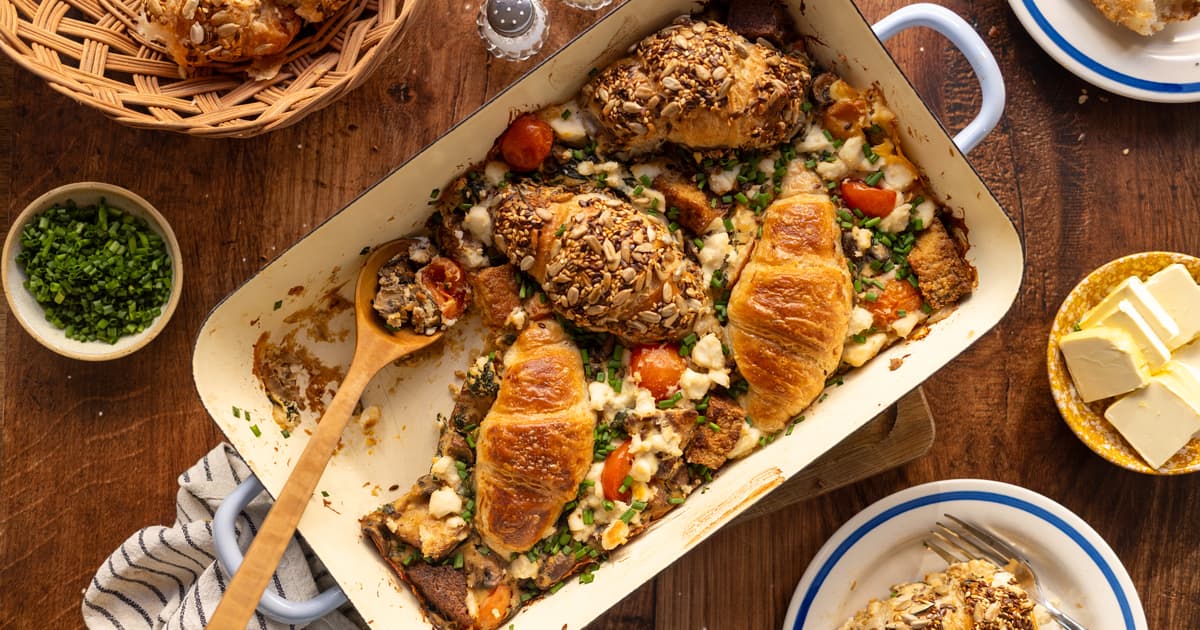 Savory Vegan Croissant Casserole | Vegan Breakfast | Zucker&Jagdwurst