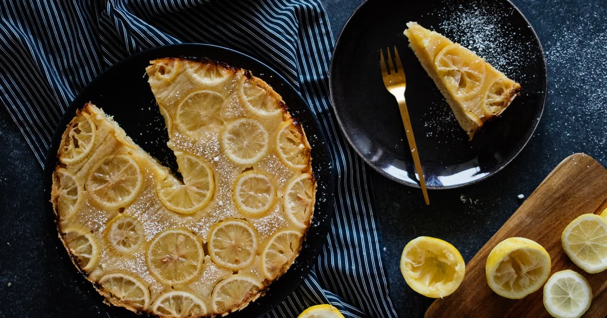 Vegan Lemon Upside Down Cake | Easy recipe | Zucker&Jagdwurst