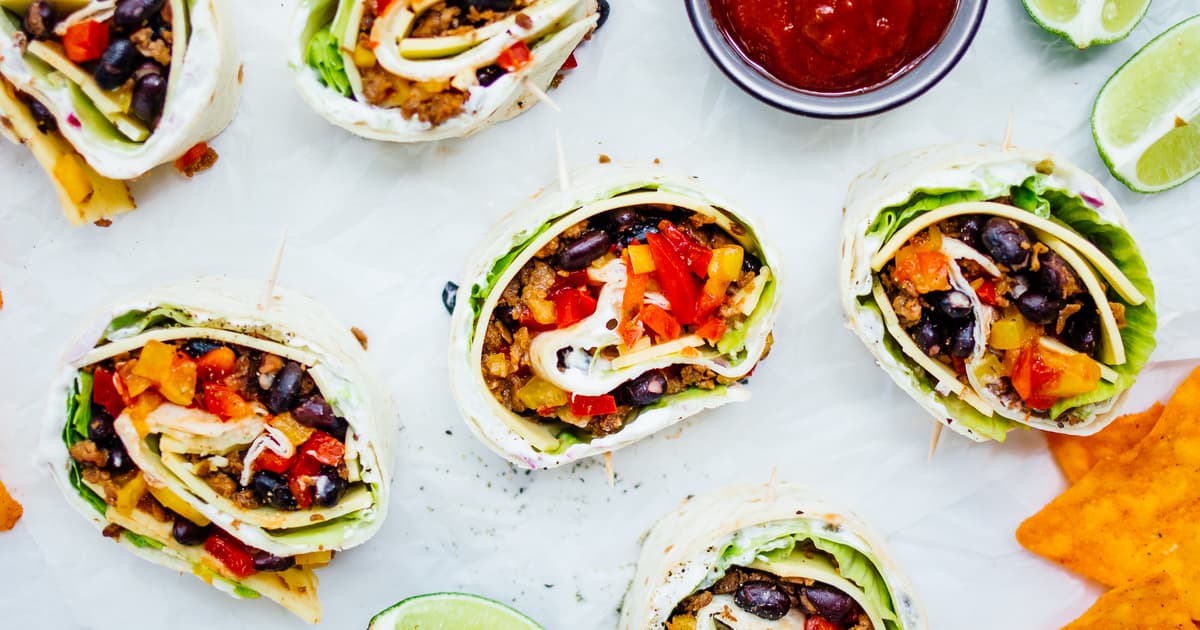 Tortilla Pinwheels with Black Beans & Vegan Mince | Recipe | Zucker&Jagdwurst