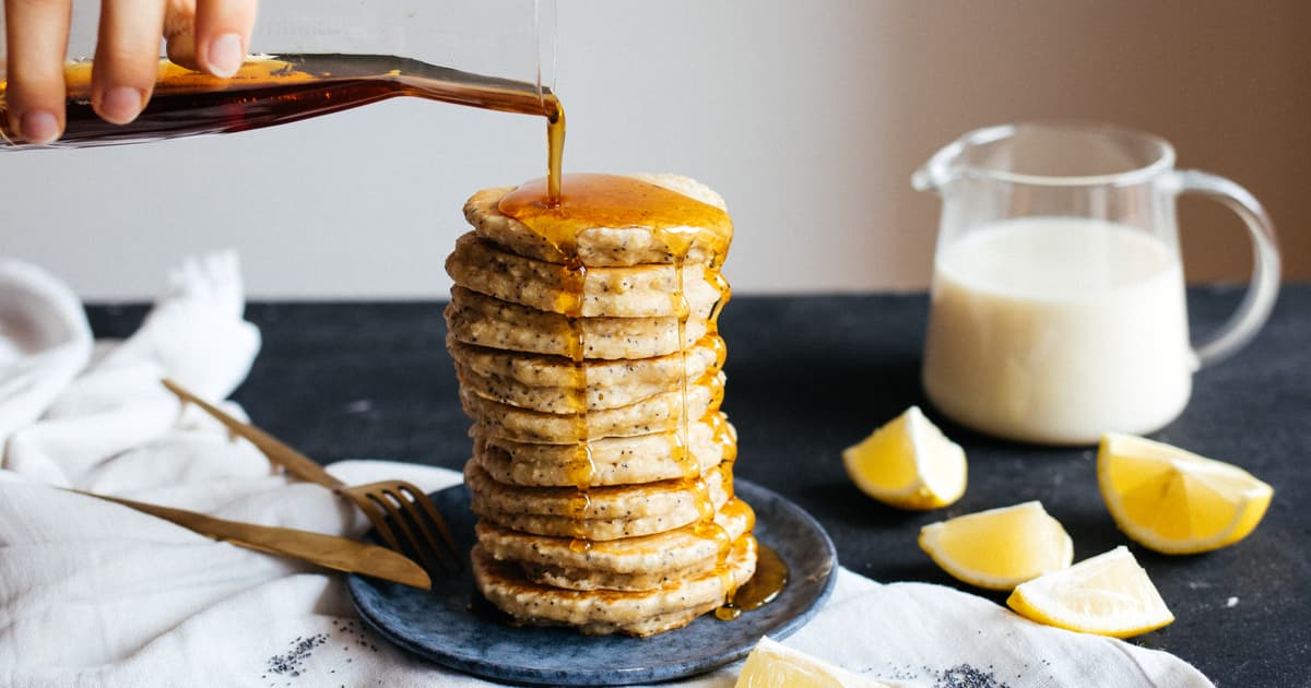 Vegan Lemon Poppy Seed Pancakes with Oats | Vegan Breakfast | Zucker&Jagdwurst