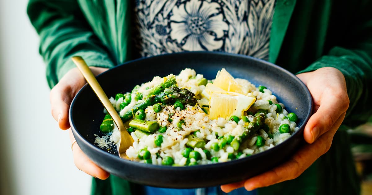 Simple Vegan Asparagus Risotto with Peas | Easy Recipe | Zucker&Jagdwurst