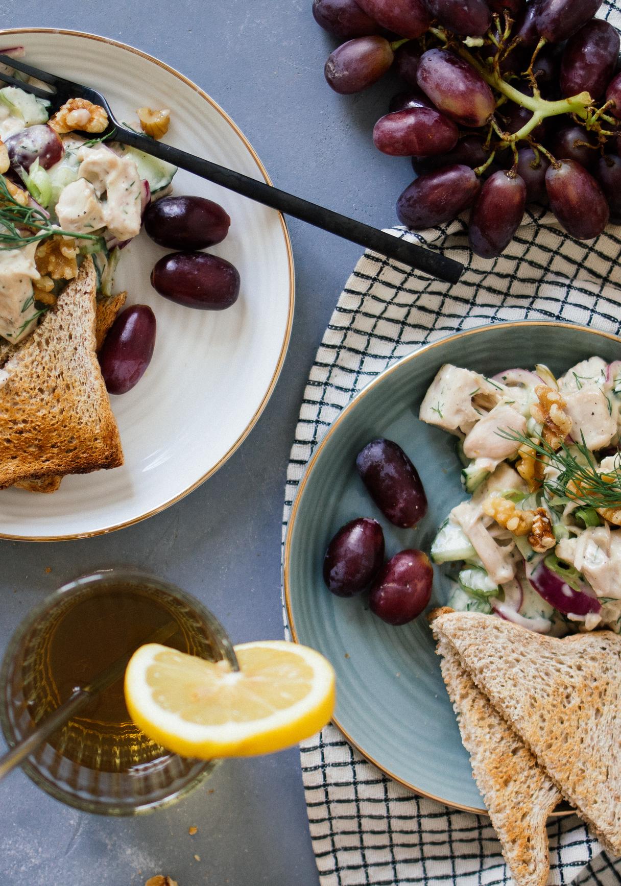 Veganer Chicken-Salat mit Jackfruit